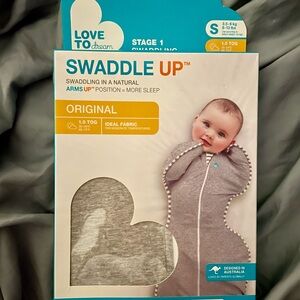 Love to Dream Swaddle Up in White and Gray
